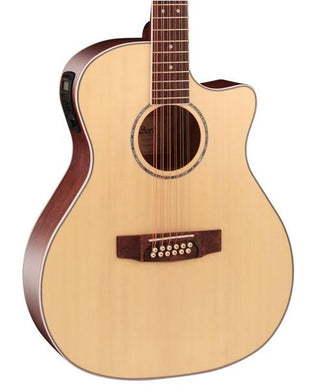 Cort Guitarra Electroacústica Natural Mate de 12 Cuerdas GA-MEDX-12 OP, Serie Grand Regal