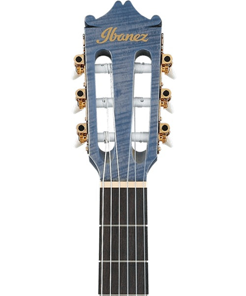 Ibanez Guitarra Electroacústica Entintado Azul Mate GA5FMTCE-OB, Serie Classical