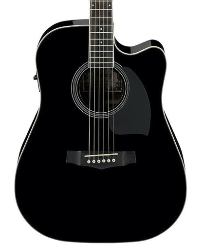 Ibanez Guitarra Electroacústica Negra PF15ECE-BK, Serie Performance