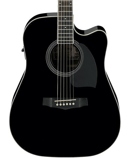 Ibanez Guitarra Electroacústica Negra PF15ECE-BK, Serie Performance