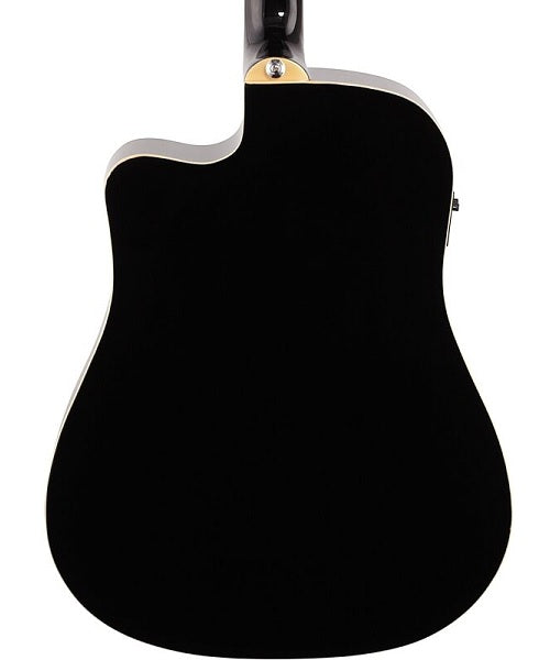 Ibanez Guitarra Electroacústica Negra PF15ECE-BK, Serie Performance