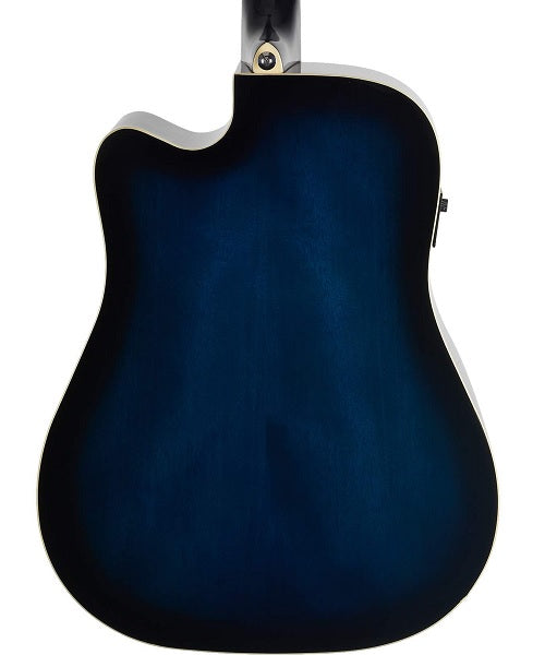 Ibanez Guitarra Electroacústica Sombreada Transparente PF15ECE-TBS, Serie Performance
