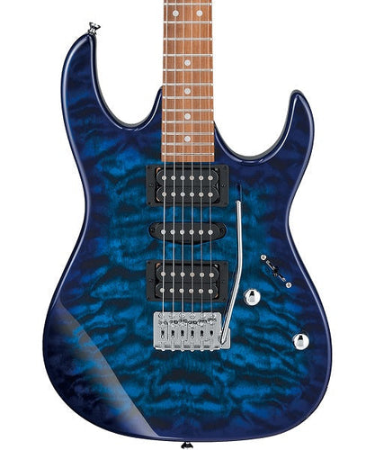 Ibanez Guitarra Eléctrica Azul Sombreado Transparente GRX70QA-TBB, Gio RG