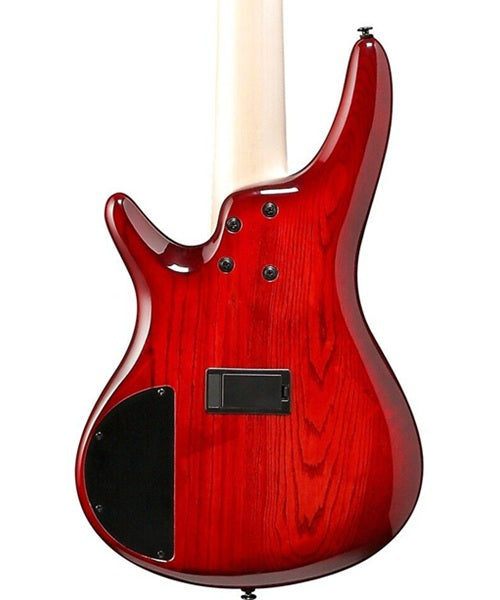 “Exclusiva en Veerkamp Online” Ibanez Bajo Eléctrico 5 Cuerdas Vino Transparente/Sombreado Rojo ANB205-TWB con Funda, Adam Nitti