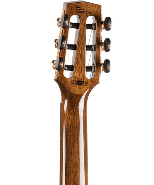 Cort Guitarra Electroacústica Café Sombreado con Funda SUNSETNYLECTRICDLXTS, Serie Sunset Nylectric DLX