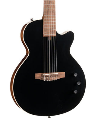 Cort Guitarra Electroacústica Negra con Funda SUNSETNYLECTRICII BK, Serie Sunset Nylectric II