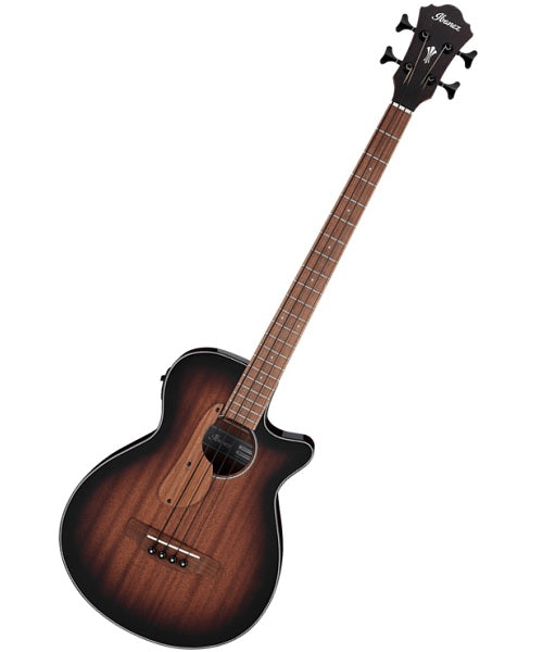 Ibanez Bajo Electroacústico Caoba Sombreado Negro AEGB24E-MHS, Serie AEG