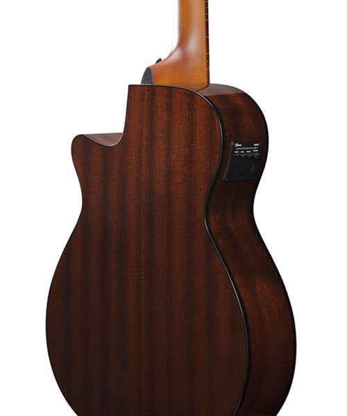 Ibanez Bajo Electroacústico Caoba Sombreado Negro AEGB24FE-MHS, Serie AEG Fretless