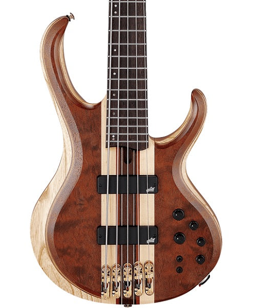 “Exclusiva en Veerkamp Online” Ibanez Bajo Eléctrico 5 Cuerdas BTB1835-NDL Natural con Funda, Serie BTB Premium