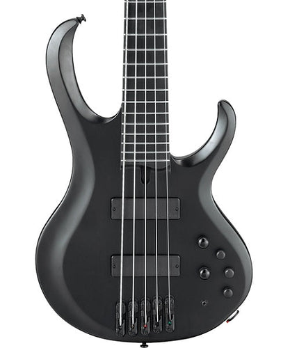 Exclusiva en Veerkamp Online Ibanez Bajo Eléctrico 5 Cuerdas BTB625EX-BKF Negro Mate, Serie BTB Iron Label