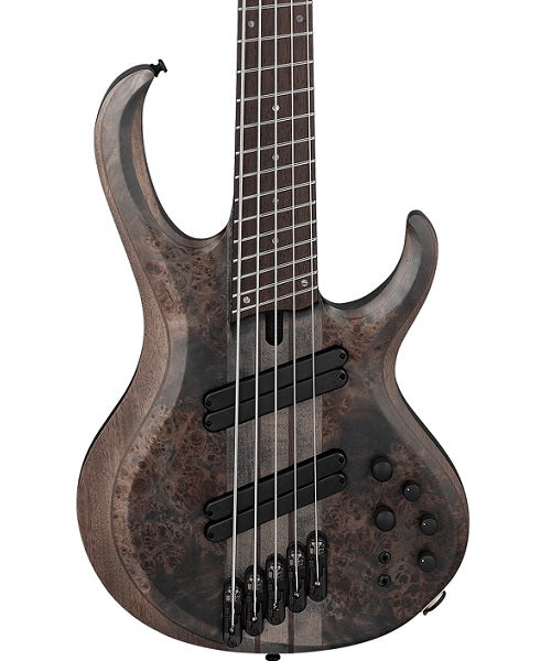 “Exclusiva en Veerkamp Online” Ibanez Bajo Eléctrico 5 Cuerdas BTB805MS-TGF Gris Mate con Estuche, Serie BTB Bass Workshop