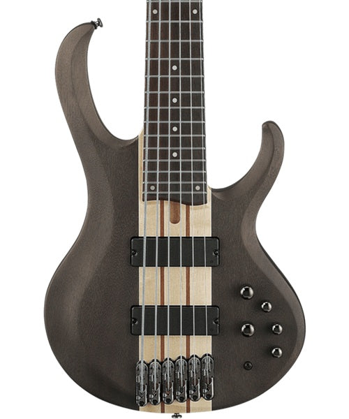 Exclusiva en Veerkamp Online Ibanez Bajo Eléctrico 6 Cuerdas BTB606-TGF Gris Transparente Mate, Serie BTB
