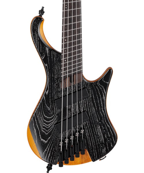 “Exclusiva en Veerkamp Online” Ibanez Bajo Eléctrico 5 Cuerdas Metálico Mate EHB1135MS-SKL con Funda, Bass Workshop