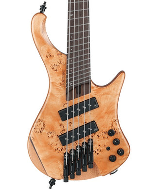 Ibanez Bajo Eléctrico 5 Cuerdas Natural Mate EHB1505SMS-FNL con Funda, Bass Workshop