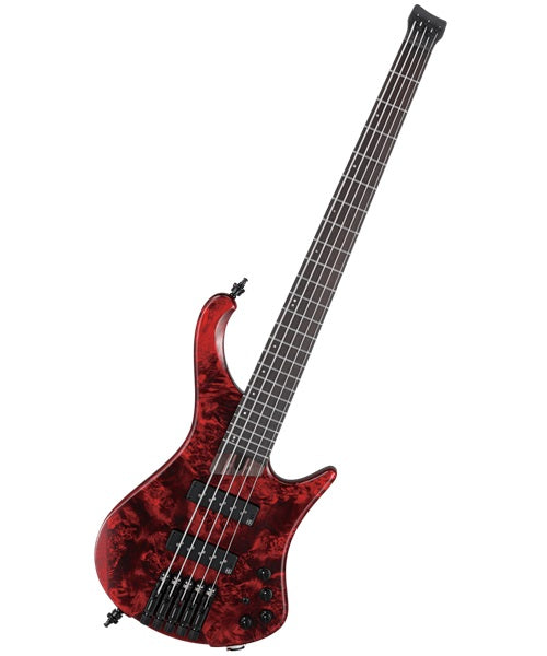 Ibanez Bajo Eléctrico 5 Cuerdas Rojo Entintado Mate EHB1505-SWL con Funda, Bass Workshop