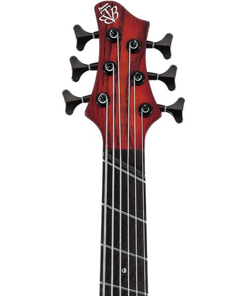 Bajo Eléctrico Ibanez 6 Cuerdas BTB866MS-BRF Café Sombreado Mate con Estuche, Serie BTB Bass Workshop