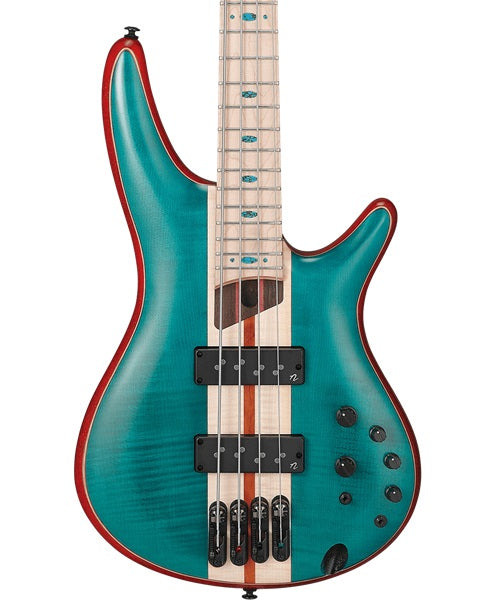 Ibanez Bajo Eléctrico Verde Mate SR1420B-CGL con Funda, SR Premium