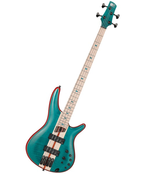 Ibanez Bajo Eléctrico Verde Mate SR1420B-CGL con Funda, SR Premium