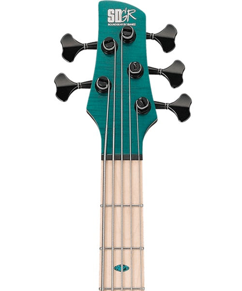 Ibanez Bajo Eléctrico 5 Cuerdas Verde Mate SR1425B-CGL con Funda, SR Premium