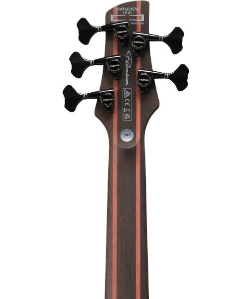 Bajo Eléctrico 5 Cuerdas Ibanez SR1455DW-TGF Entintado Gris Mate con Funda, SR Premium