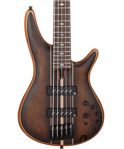 Ibanez Bajo Eléctrico 5 Cuerdas Café Sombreado Mate SR1355B-DUF con Funda, SR Premium