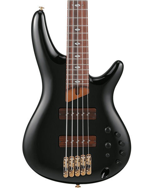 “Exclusiva en Veerkamp Online” Ibanez Bajo Eléctrico 5 Cuerdas Negro SR3505-BK con Estuche, SR Prestige
