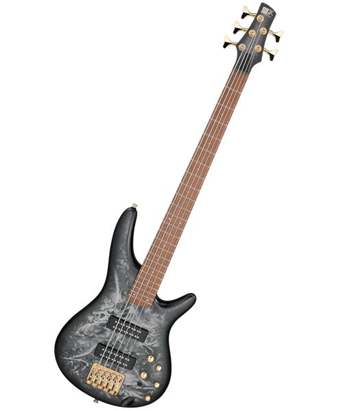 Bajo Eléctrico Ibanez SR305EDX-BZM Gris Texturizado Sombreado Negro Mate de 5 Cuerdas