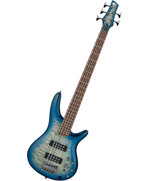 Ibanez Bajo Eléctrico 5 Cuerdas Entintado Gris/Sombreado Azul/Negro SR405EQM-SCB, Serie SR