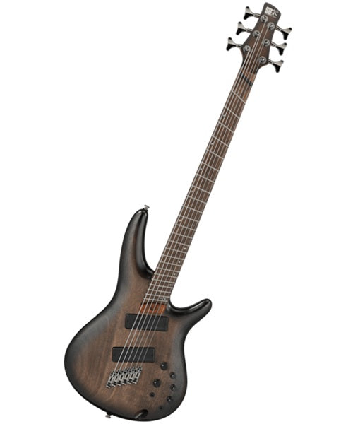 Exclusiva en Veerkamp Online Ibanez Bajo Eléctrico 6 Cuerdas Caoba/Sombreado Negro Mate SRC6MS-BLL, Serie SR Bass Workshop