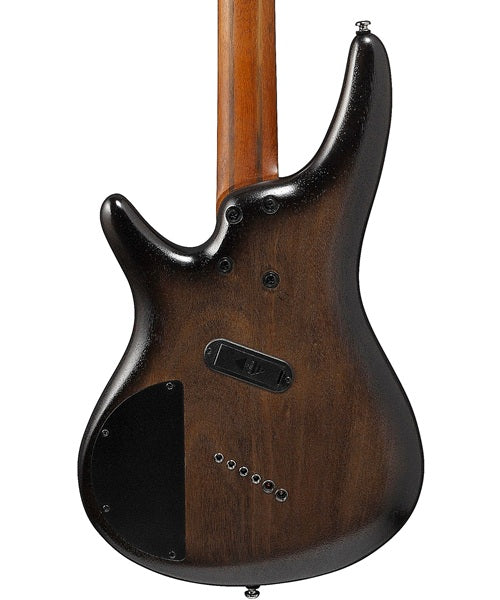 Exclusiva en Veerkamp Online Ibanez Bajo Eléctrico 6 Cuerdas Caoba/Sombreado Negro Mate SRC6MS-BLL, Serie SR Bass Workshop