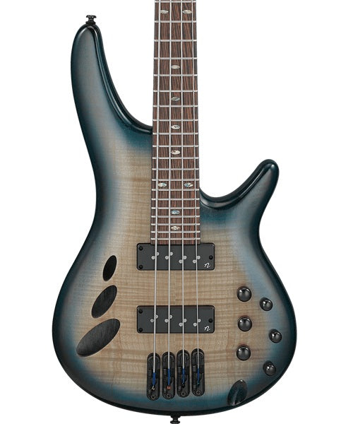 “Exclusiva en Veerkamp Online” Ibanez Bajo Eléctrico Natural/Sombreado Azul Mate SRD900-CTL, Serie SR Bass Workshop