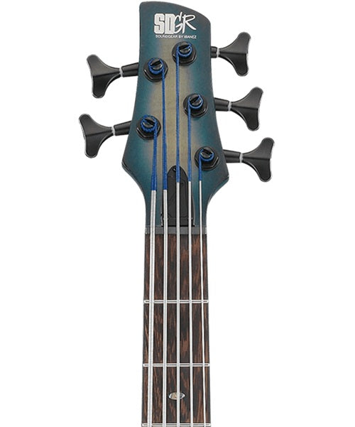 “Exclusiva en Veerkamp Online” Ibanez Bajo Eléctrico 5 Cuerdas Natural/Sombreado Azul Mate SRD905-CTL, Serie SR Bass Workshop