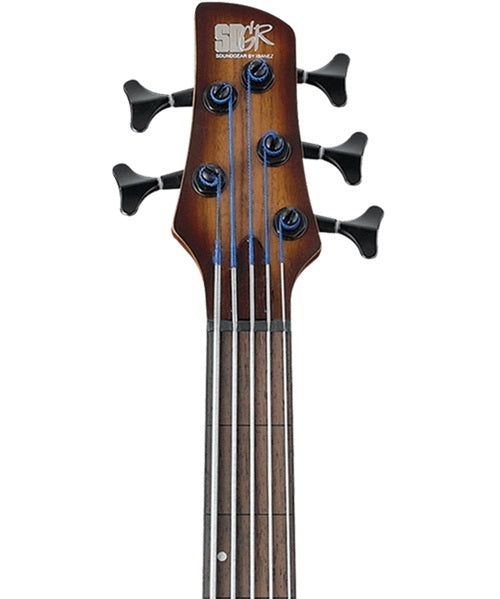 Exclusiva en Veerkamp Online Ibanez Bajo Eléctrico 5 Cuerdas Natural/Sombreado Café Mate SRH505F-NNF Fretless, Serie SR Bass Workshop