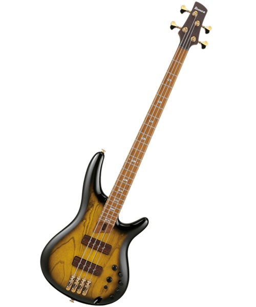 Exclusiva en Veerkamp Online Bajo Eléctrico Ibanez SR4500-DST Ámbar Transparente/Sombreado Negro con Estuche, SR Prestige