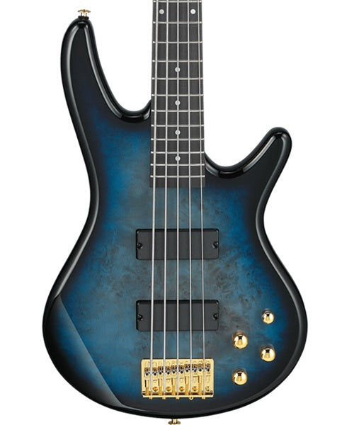 Bajo Eléctrico Ibanez Gio GSR205PC-TMU Entintado Azul Sombreado Negro de 5 Cuerdas