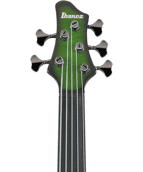 “Exclusiva en Veerkamp Online” Ibanez Bajo Eléctrico 5 Cuerdas Verde Transparente/Sombreado Negro SDGB1-DMT Fretless, Steve Di Giorgio