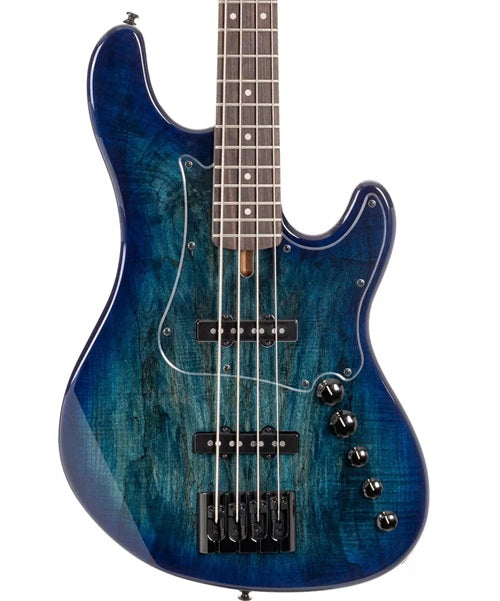 Bajo Eléctrico Cort GB-FUSION 4 BB Entintado Azul/Sombreado Azul con Funda