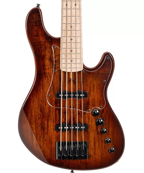 Bajo Eléctrico Cort GB-FUSION 5 ABB Entintado Café/Sombreado con Funda