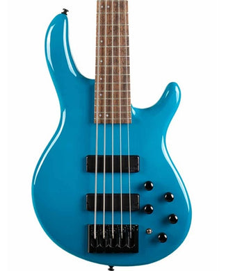 Cort Bajo Eléctrico 5 Cuerdas Azul Brillante C5 DELUXE CBL, Serie Artisan