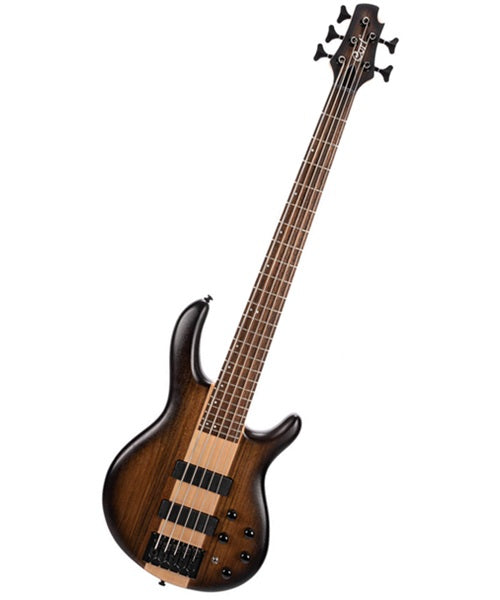 Cort Bajo Eléctrico 5 Cuerdas Natural Sombreado Café Mate C5 PLUS OVMH ABB, Serie Artisan