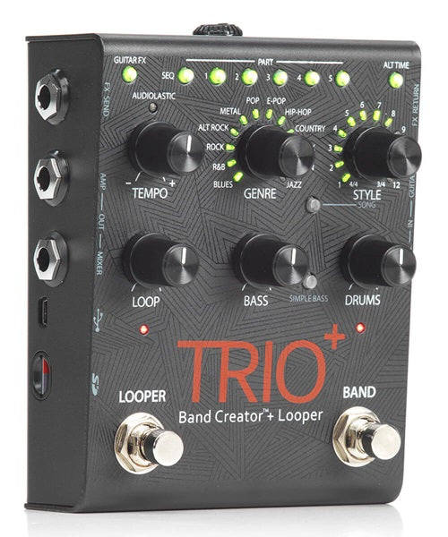 DigiTech Pedal de Efecto TRIOPLUS-V-04 Trio+ con Adaptador