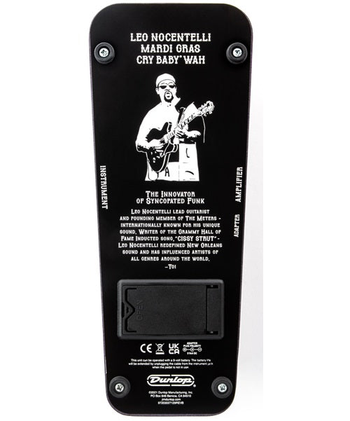 Pedal de Efecto Dunlop Cry Baby Wah LN95 Leo Nocentelli Mardi Gras