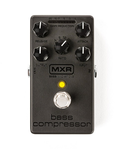 Pedal Dunlop MXR M87B Bass Compressor Serie Blackout para Bajo Eléctrico