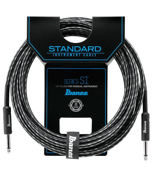 Cable Ibanez SI20-CCT Negro Gris Recto/Recto 6.10m