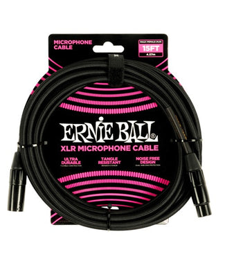 Ernie Ball Cable para Micrófono 4.572 Mts. 6391, Negro XLR Male/Female