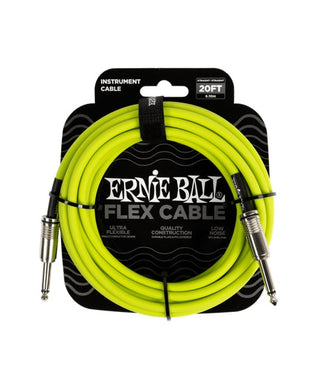 Ernie Ball Cable Flex 6419 Verde 6.10 Mts. Recto/Recto