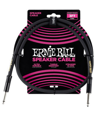 Ernie Ball Cable 0.91Mts para Bafle Negro 6071