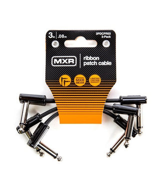 Dunlop MXR Cable 3PDCPR03, 0.0762 MTS. Negro, Angulado/Angulado, 3 pzas