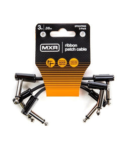 Dunlop MXR Cable 3PDCPR03, 0.0762 MTS. Negro, Angulado/Angulado, 3 pzas