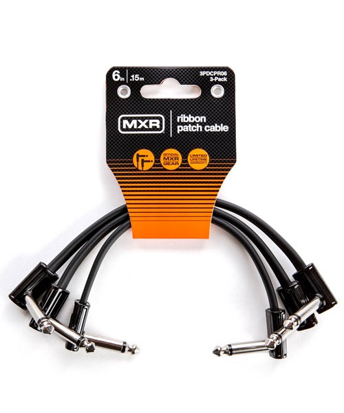 Cable de Parcheo Dunlop MXR 3PDCPR06 Negro Angulado/Angulado 15.24cm 3 Piezas